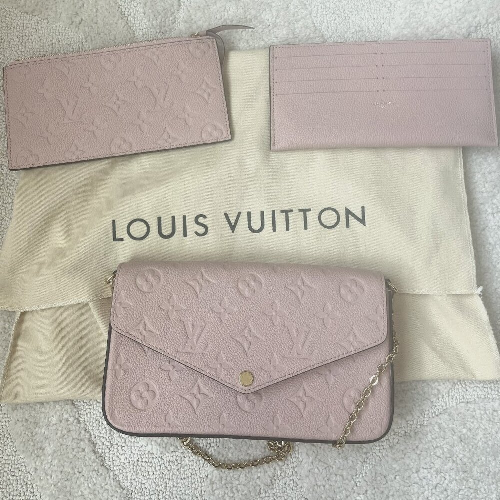 Louis Vuitton Limited Edition Félicie Pochette Monogram Pink Vernis Leather